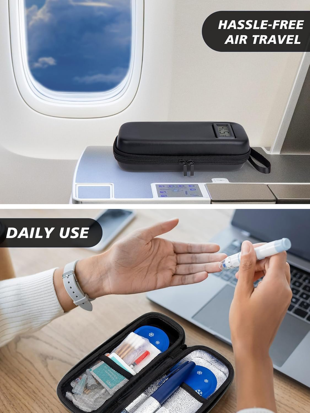 ⏰🎉🔥Insulin Cooler Travel Case with Temperature Display